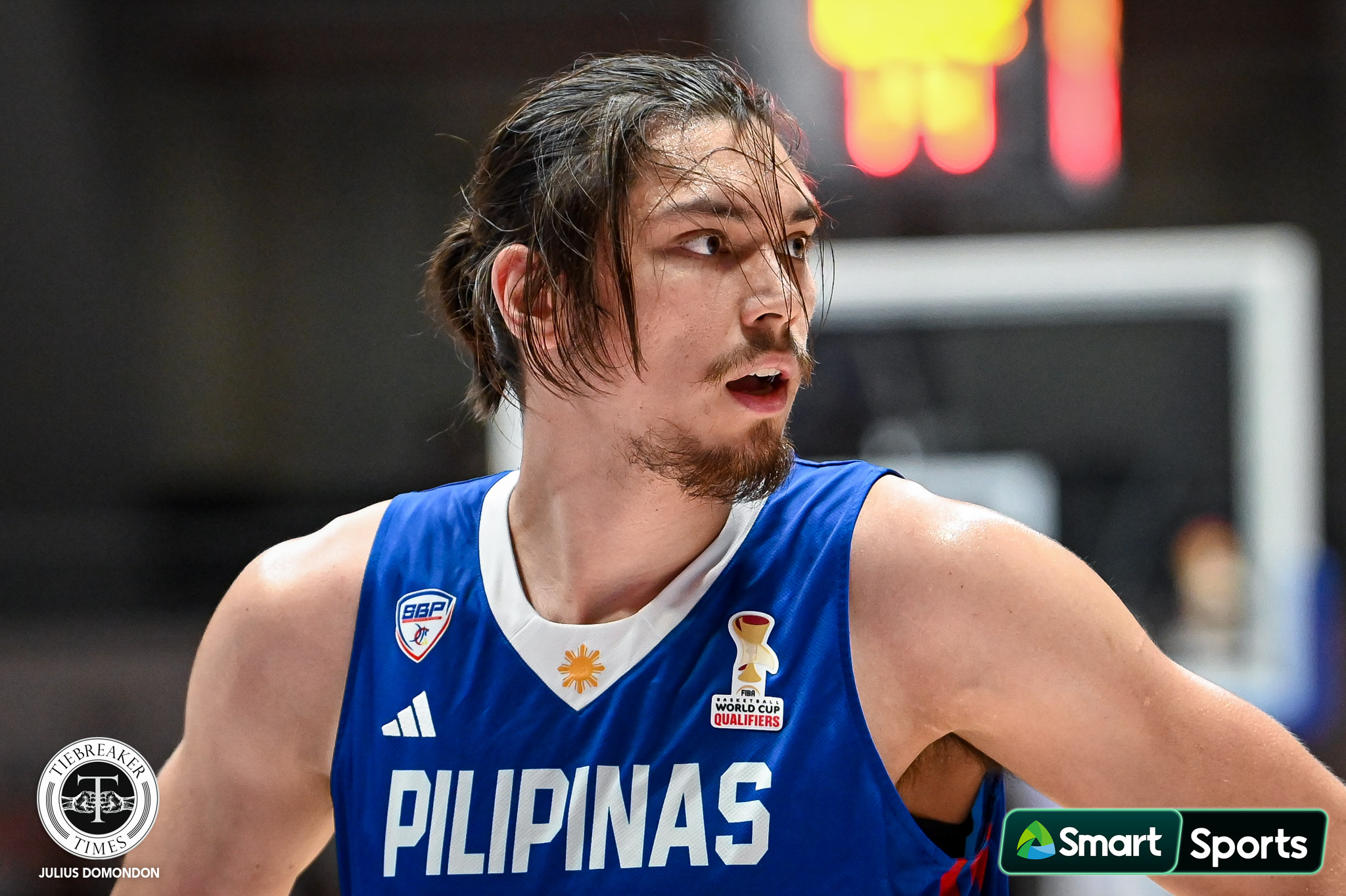 2027-FIBA-World-Cup-Qualifiers-Philippines-vs-Guam-MILLORA-BROWN-QUENTIN-4319 Tim Cone eyes more talent for Gilas after FIBA raises age requirement Basketball Gilas Pilipinas News PBA - philippine sports news