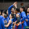 Japeth Aguilar celebrates as he calls it a career for Gilas Pilipinas