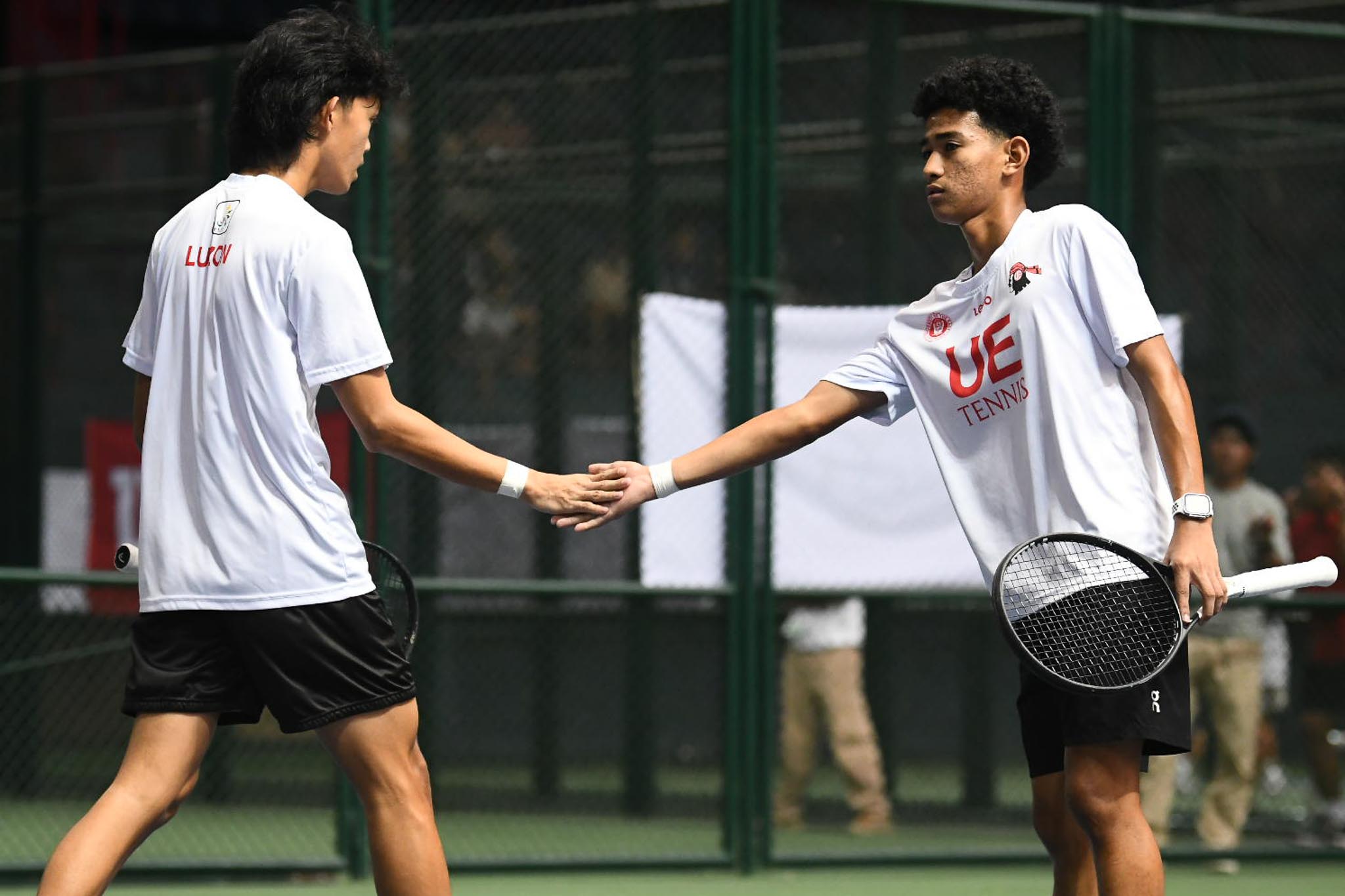 UAAP-Season-88-Boys-Tennis-NUNS-vs-UE-Luzon_Delos-Santos-3 NUNS' Cabaral, Ateneo's Lagac set up UAAP Boys Tennis finals showdown as UE duos clash in doubles ADMU DLSU News NU Tennis UAAP UE - philippine sports news