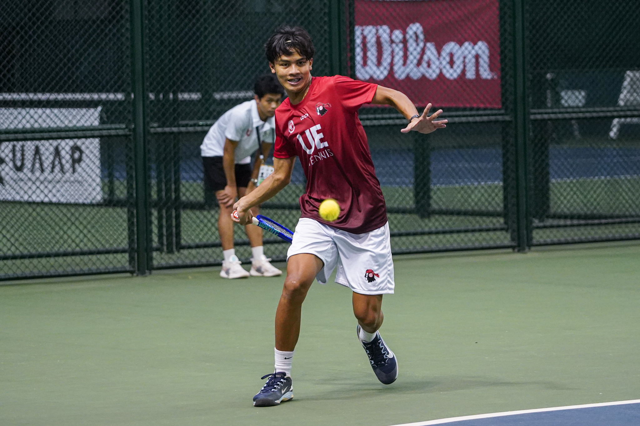 UAAP88-Tennis-Mens_-UE-vs-ADMU_-UE_-AGUILAR-JB-03436 NU claims first win as UE tops UST to gain solo lead in UAAP Men's Tennis ADMU AdU DLSU News NU Tennis UAAP UE UST - philippine sports news
