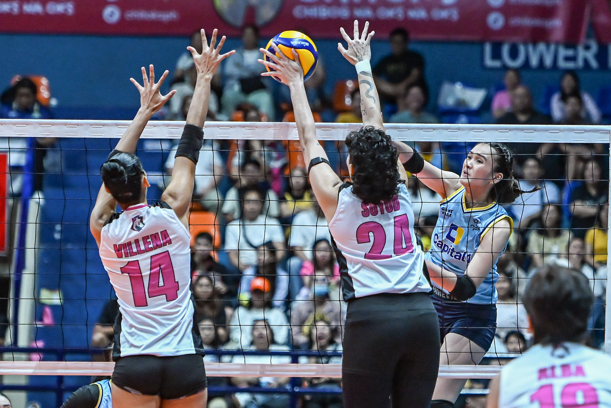 PVL-AFC-26-Akari-vs.-Capital1-Bella-Belen-6145 Akari charges back, tops Capital1 for third straight PVL AFC win News PVL Volleyball - philippine sports news