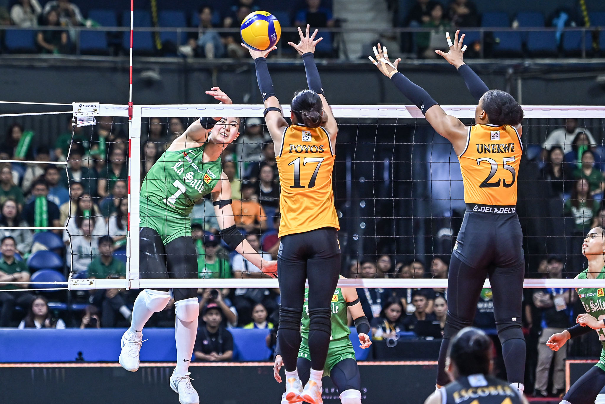 UAAP-88-WVB-DLSU-vs.-UST-Shevana-Laput-8169 La Salle stages comeback to edge UST, keep unbeaten run alive in UAAP Women's Volleyball DLSU News UAAP UST Volleyball - philippine sports news