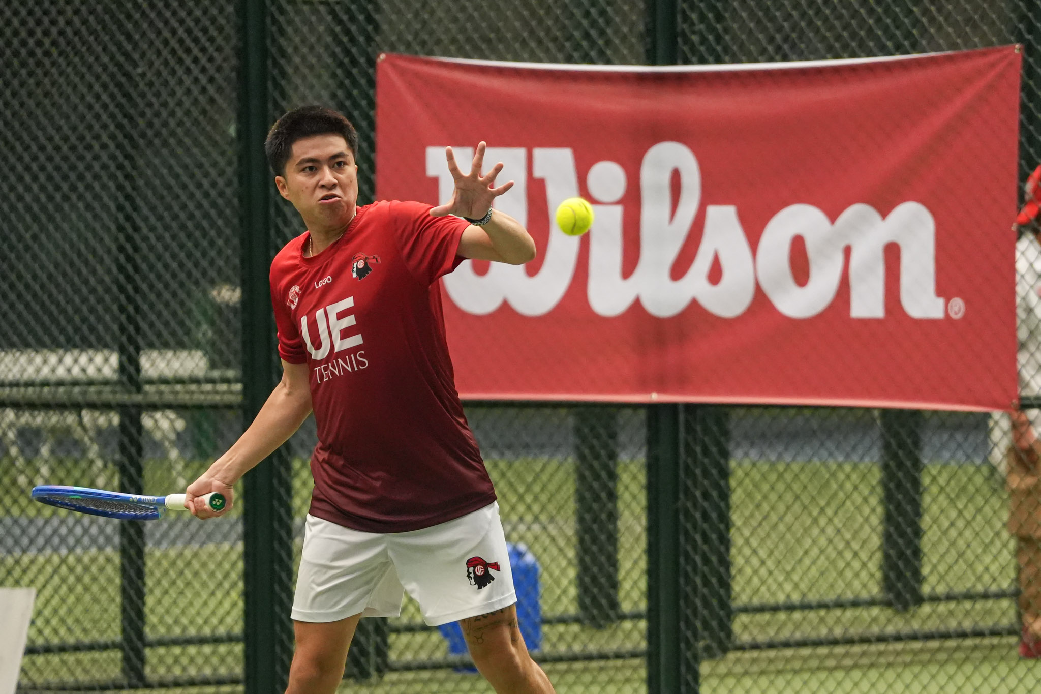 UAAP88-Tennis-Mens_-UP-vs-UE_-SUSON-09987 NU, UE secure remaining UAAP Men’s Tennis Final Four spots ADMU AdU DLSU News NU Tennis UAAP UE UP - philippine sports news