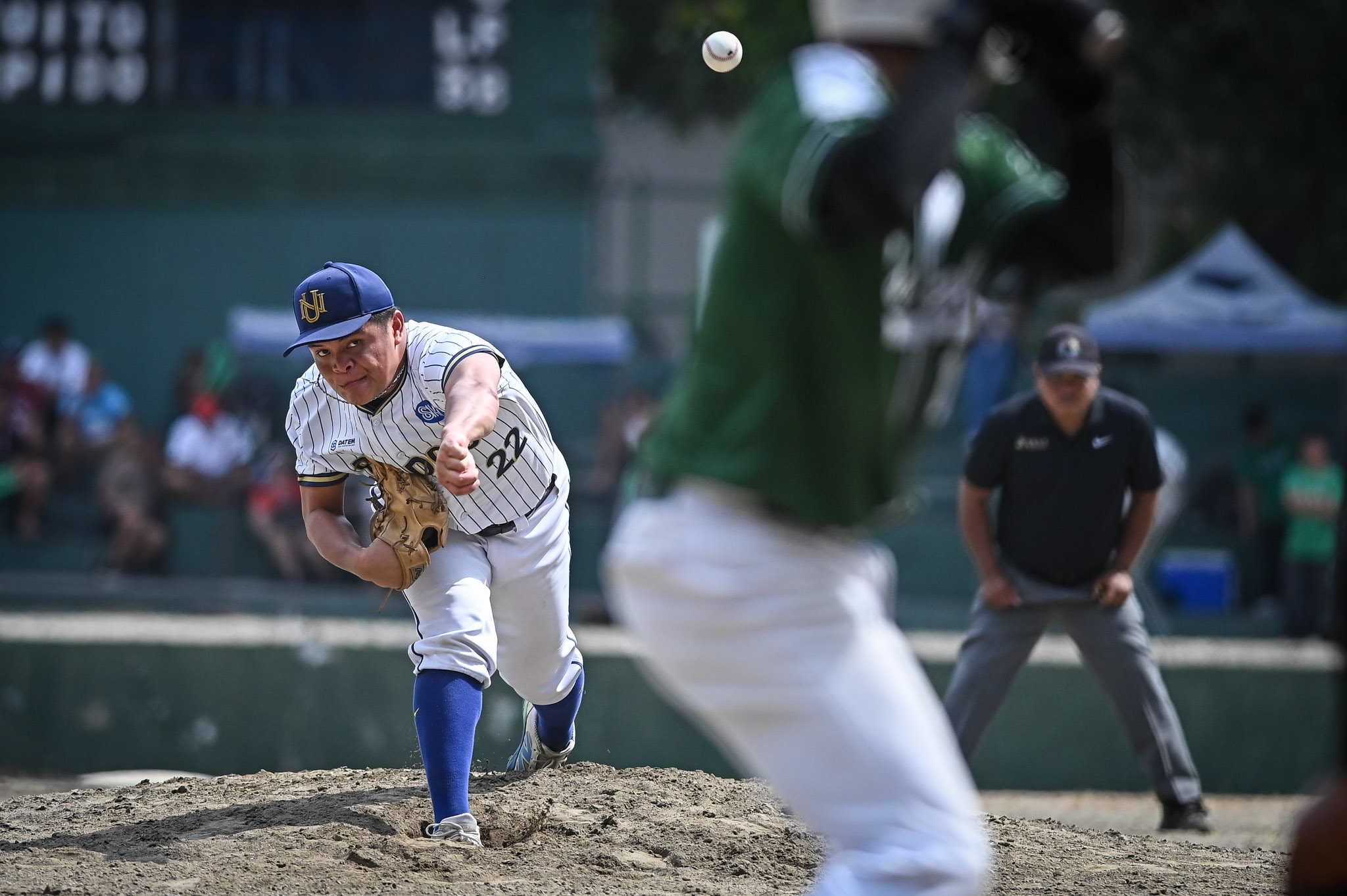 UAAP-88-Baseball-Finals-G1-NU-vs.-DLSU-De-Guzman-3012 La Salle moves one away from UAAP Men's Baseball crown after limiting NU Baseball DLSU News NU UAAP - philippine sports news