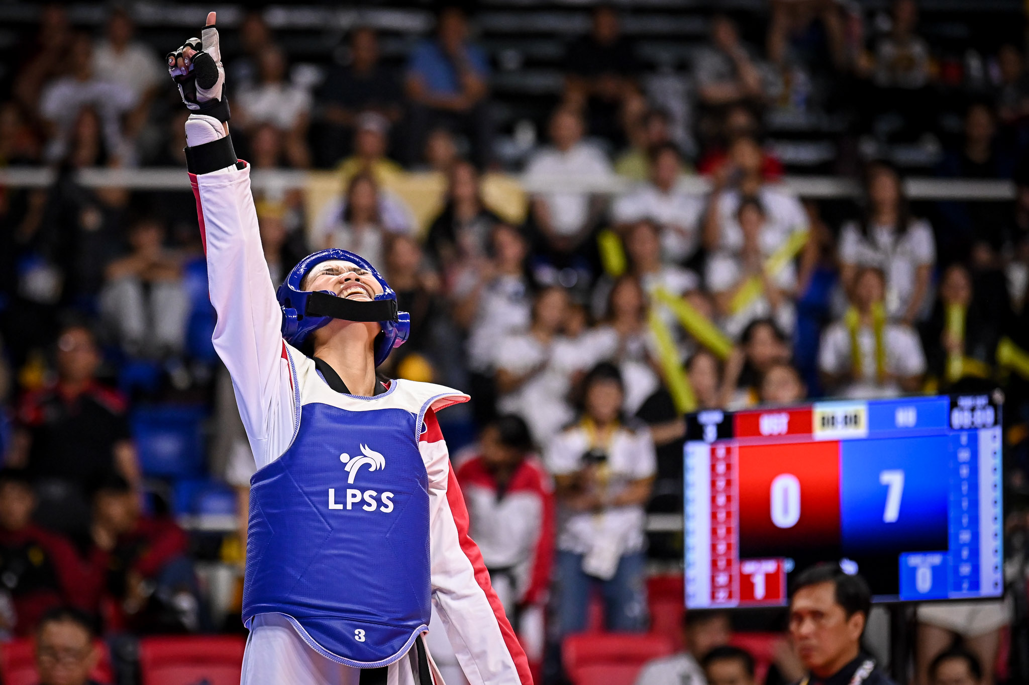 UAAP-88-TKD-Sharifa-Dela-Cruz-4166 NU completes UAAP Collegiate Taerkwondo sweep with men’s, women’s kyorugi crowns News Taekwondo UAAP - philippine sports news