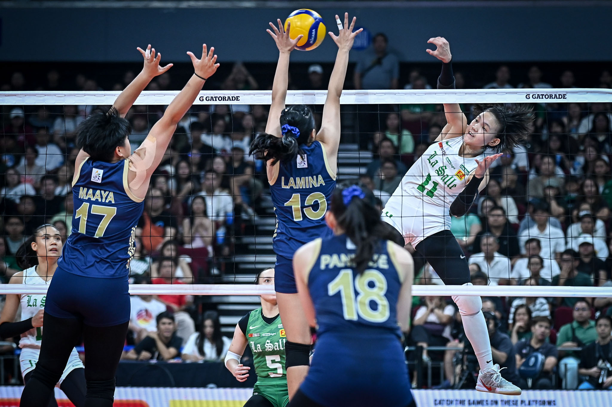 UAAP-88-WVB-DLSU-vs.-NU-Shane-Reterta-8049 La Salle goes 14-0, outlasts NU in dramatic finish to reach UAAP Women's Volleyball Finals DLSU News NU UAAP Volleyball - philippine sports news
