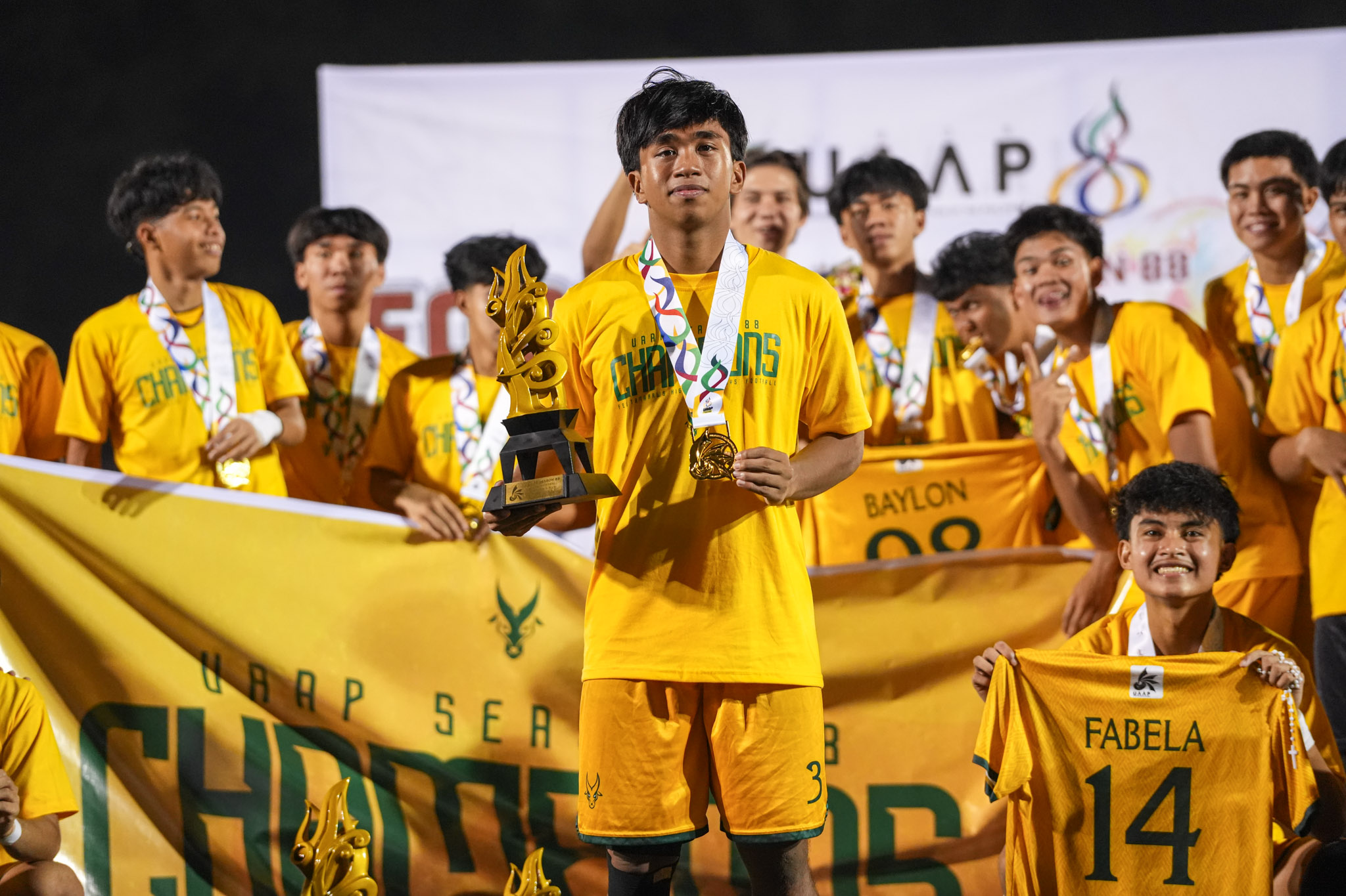 UAAP88-HS-Football-Finals_-Awarding_-FMVP_-TORRES-James-05939 Back from ACL injury, Maxdel Torres caps comeback story with UAAP championship winner FEU Football News UAAP - philippine sports news