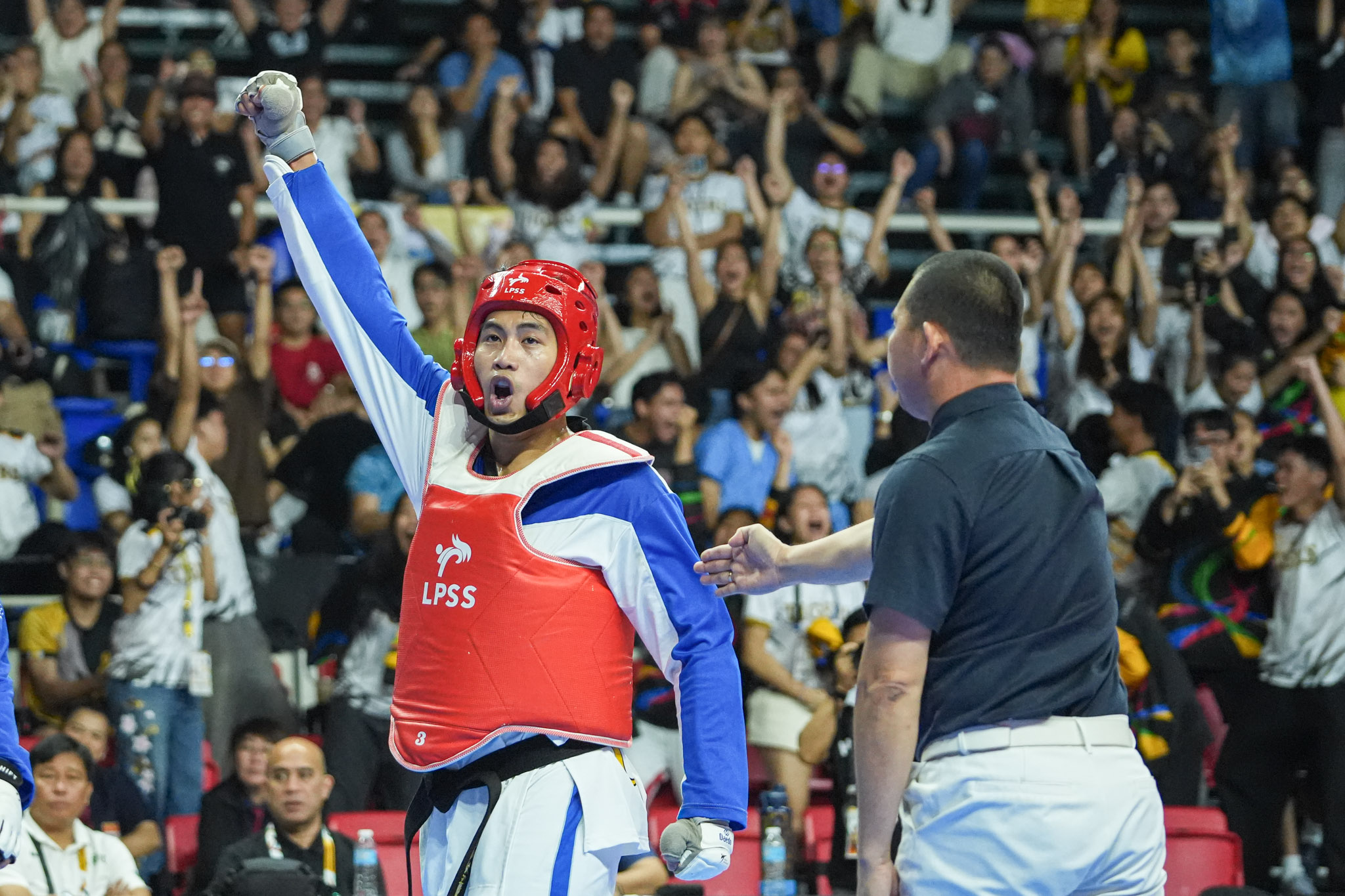 UAAP88-Taekwondo_-Mens_-BANTAM_-WELTER_-AGNO-Justin-03363 NU completes UAAP Collegiate Taerkwondo sweep with men’s, women’s kyorugi crowns News Taekwondo UAAP - philippine sports news