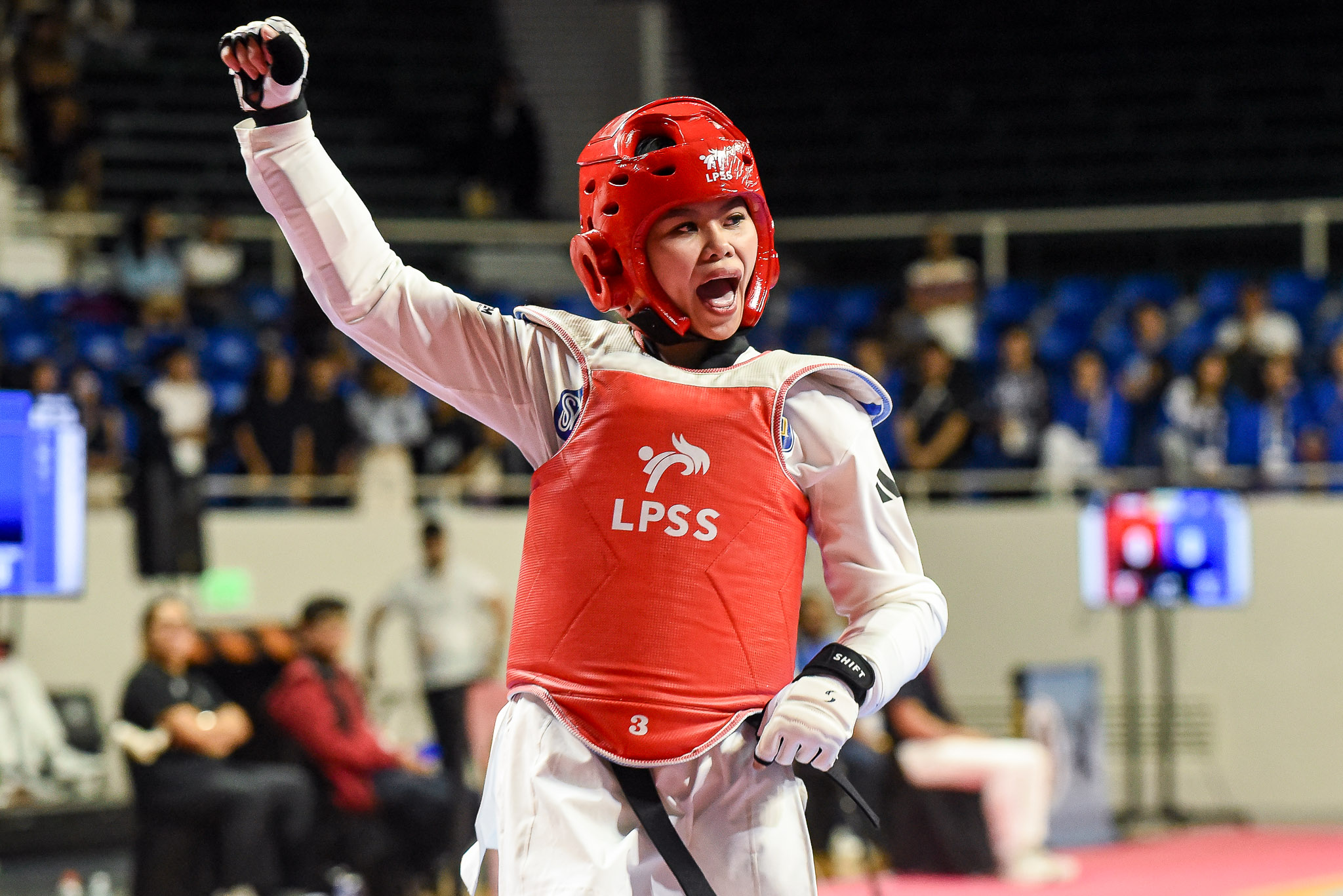 UAAP88-WOMENS-TKD-FEATHER-VIA-VERONICA-TROCIO-2175 Nine Bulldogs storm to UAAP kyorugi finals in massive NU surge ADMU DLSU FEU News NU Taekwondo UAAP UP UST - philippine sports news