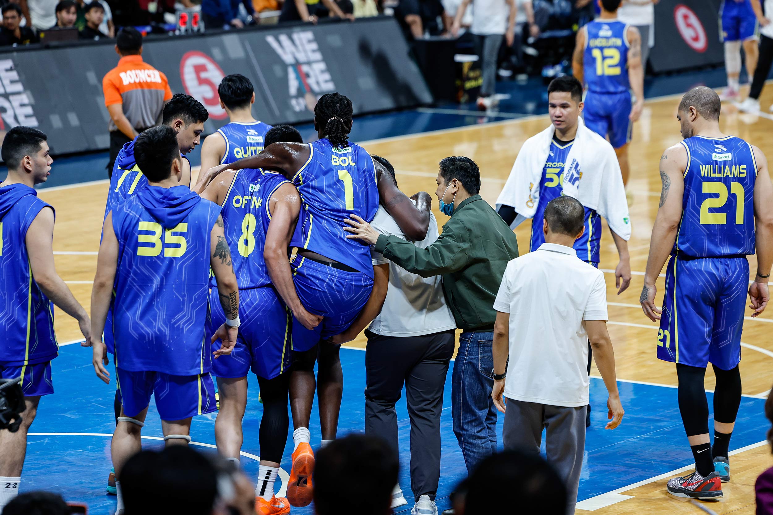 2026-PBA-Commissioners-Cup-SF2-Meralco-vs-TNT-Bol-Bol-1 TNT shaken as Bol Bol sustains Achilles injury Basketball News PBA - philippine sports news