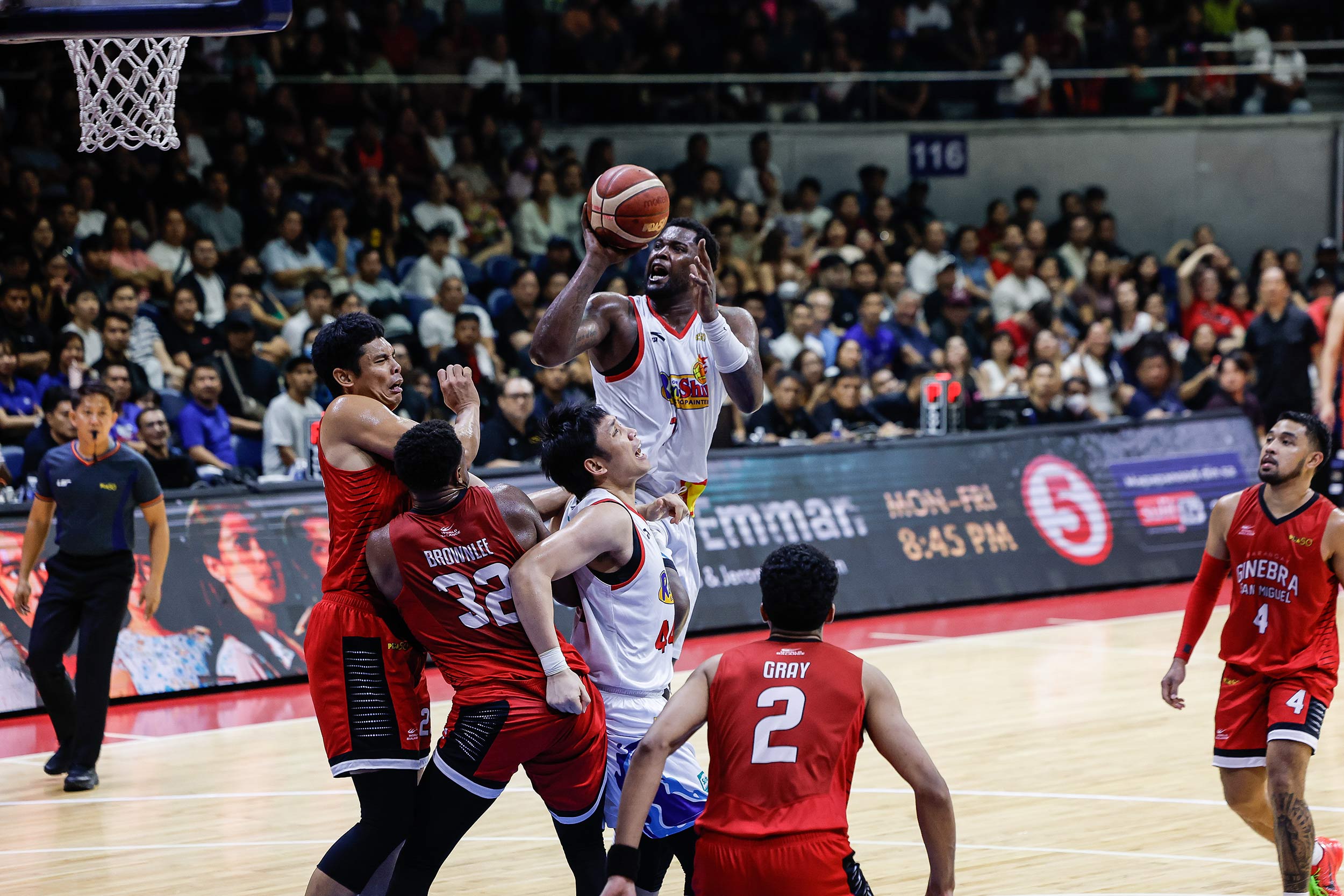 Tempers flare again as Jaylen Johnson, Raymond Aguilar exchange words after Ginebra’s Game 5 win