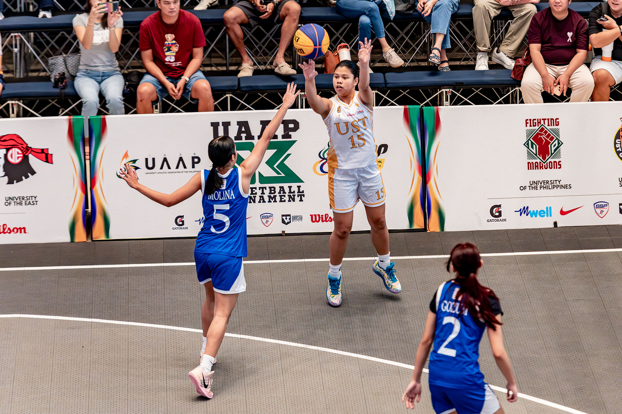 UAAP-S88-3X3-HS-GIRLS-UST-vs.-ATENEO-Sofia-Petalcorin-1124-2 UST, FEU-D, DLSZ clinch semis berths in UAAP 19U 3x3 3x3 Basketball ADMU AdU DLSU FEU News NU UAAP UE UP UST - philippine sports news
