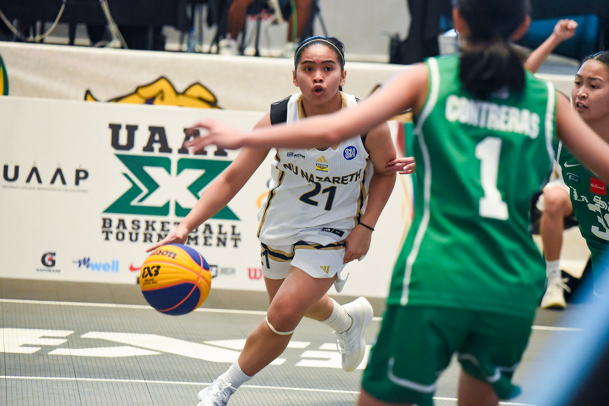 UAAP88-3X3-GIRLS-Kj-Badajos-1970 UST, FEU-D, DLSZ clinch semis berths in UAAP 19U 3x3 3x3 Basketball ADMU AdU DLSU FEU News NU UAAP UE UP UST - philippine sports news