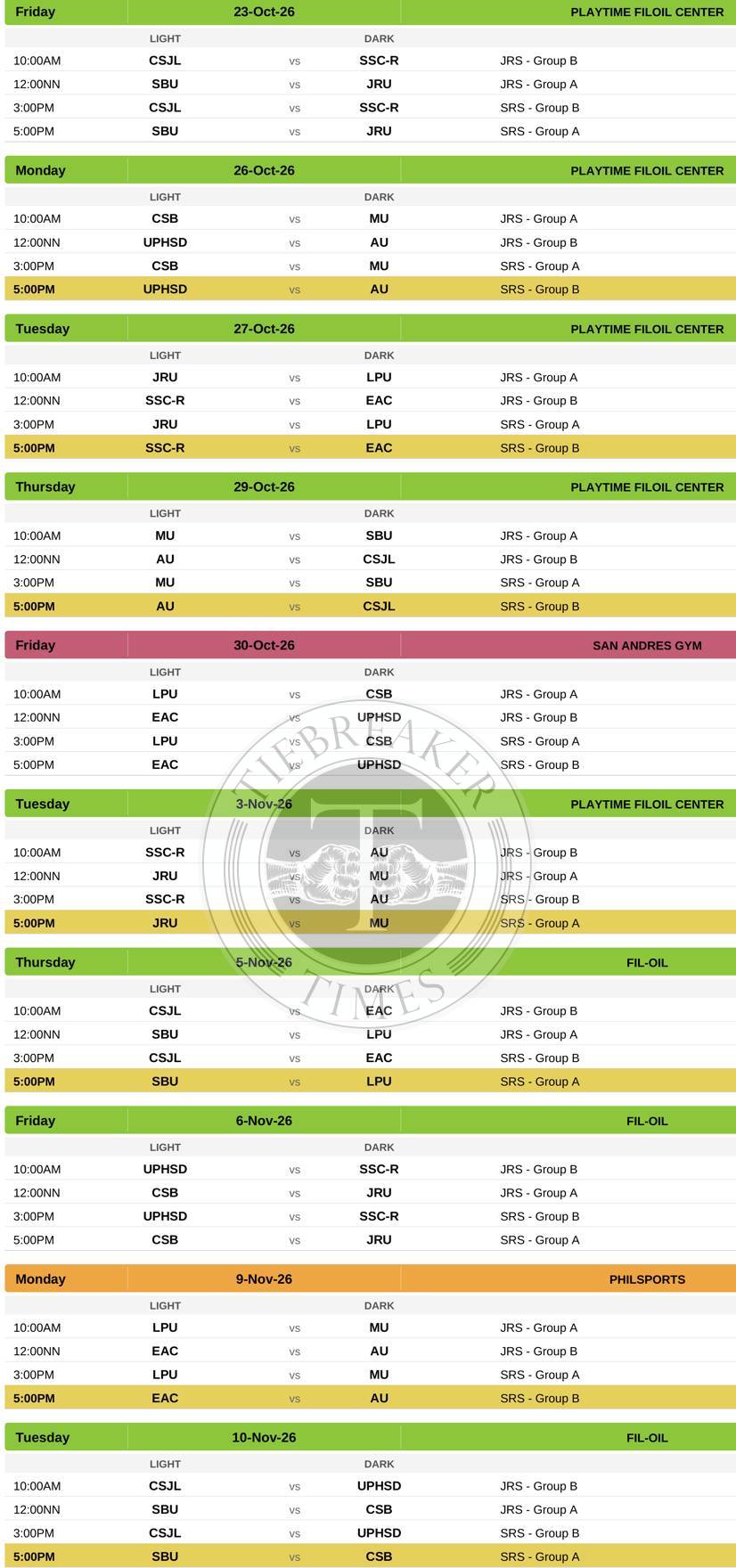 NCAA-102-Group-Phase-2-schedule NCAA basketball opens Sep 13, shifts to weekday slate AU Basketball CSB CSJL EAC JRU LPU MIT NCAA News SBC SSC-R UPHSD - philippine sports news
