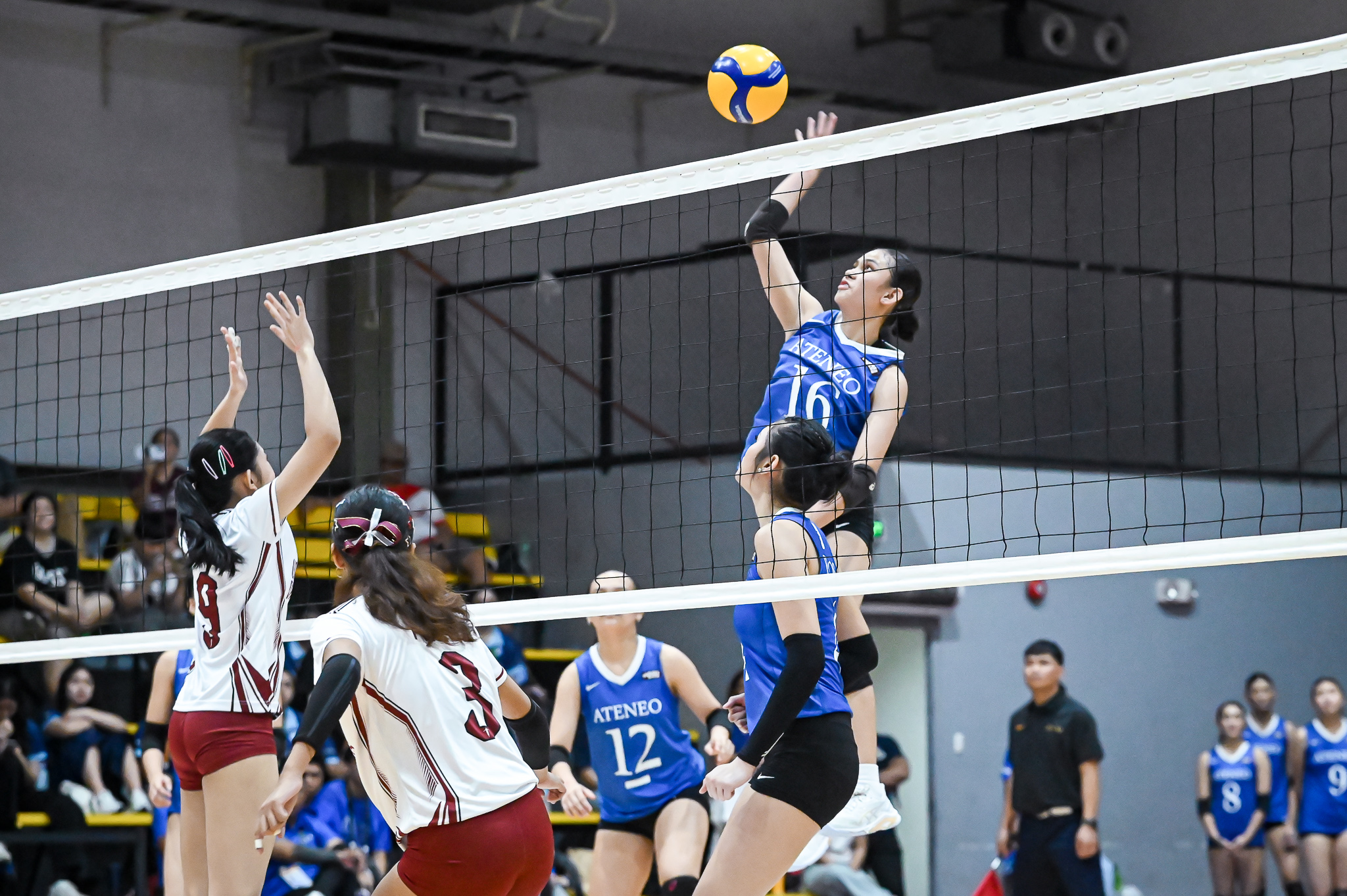 UAAP89-HSGVB-UP-vs-ATENEO-Jhenica-Sadia-0615 NUNS claims solo lead in UAAP Girls' Volleyball with sweep of UST ADMU AdU DLSU FEU News NU UAAP UE UP UST Volleyball - philippine sports news