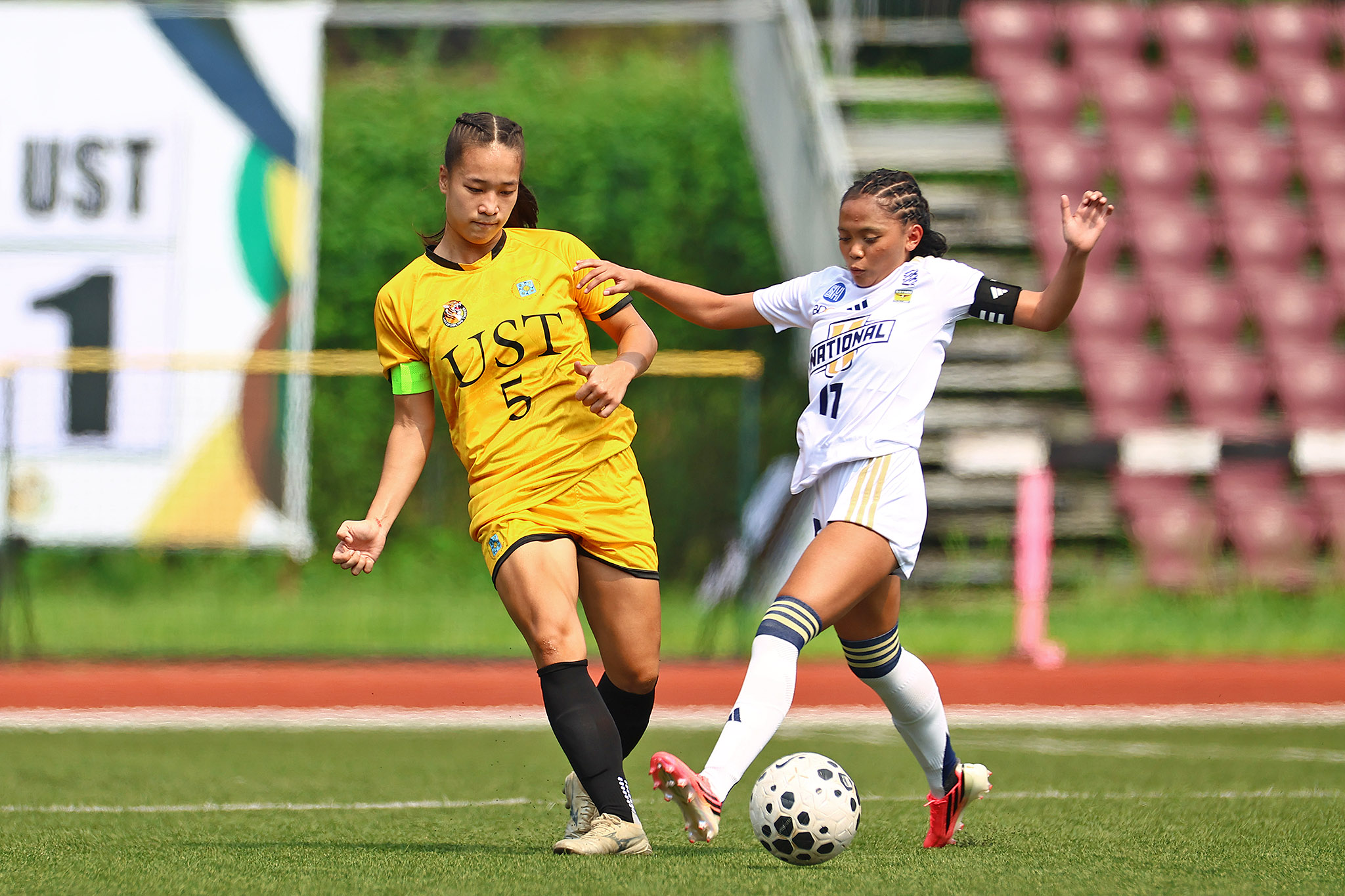 UAAP89-WFB-Rica-Jerona-Maria-Ambahan UST cruises past NU to open UAAP women's football account Football News NU UAAP UST  - philippine sports news