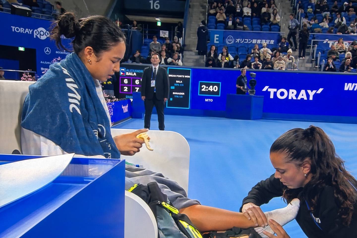 Alex Eala mounted a spirited challenge against Diana Shnaider but ultimately fell in three sets to bow out of the Pan Pacific Open quarterfinals