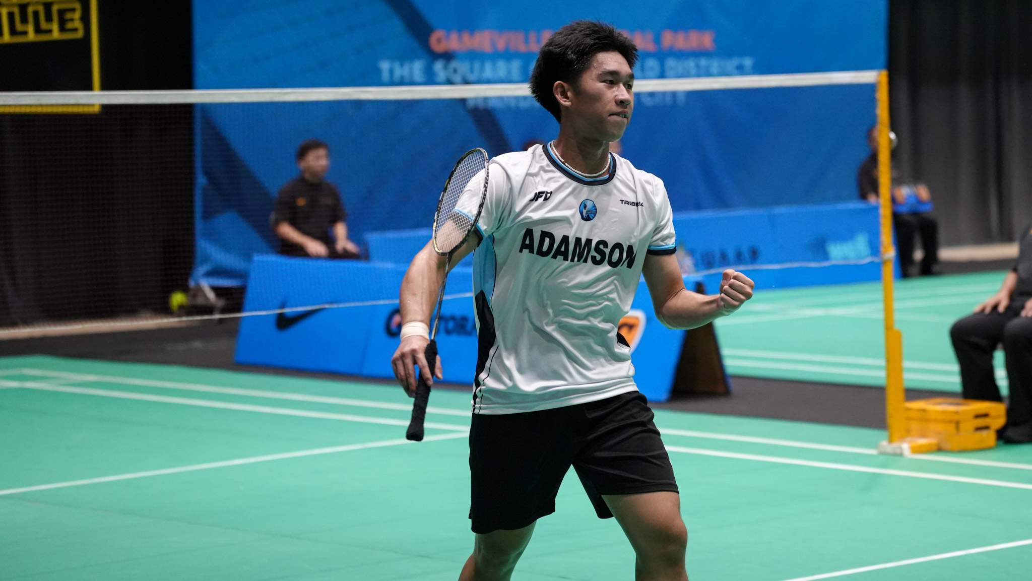 UAAP-89-Badminton-UST-vs-ADU-Steveric-Muring-14 Villaflor headlines UAAP men's badminton singles quarterfinalists as NU shines in doubles ADMU AdU Badminton DLSU News NU UAAP UP UST  - philippine sports news