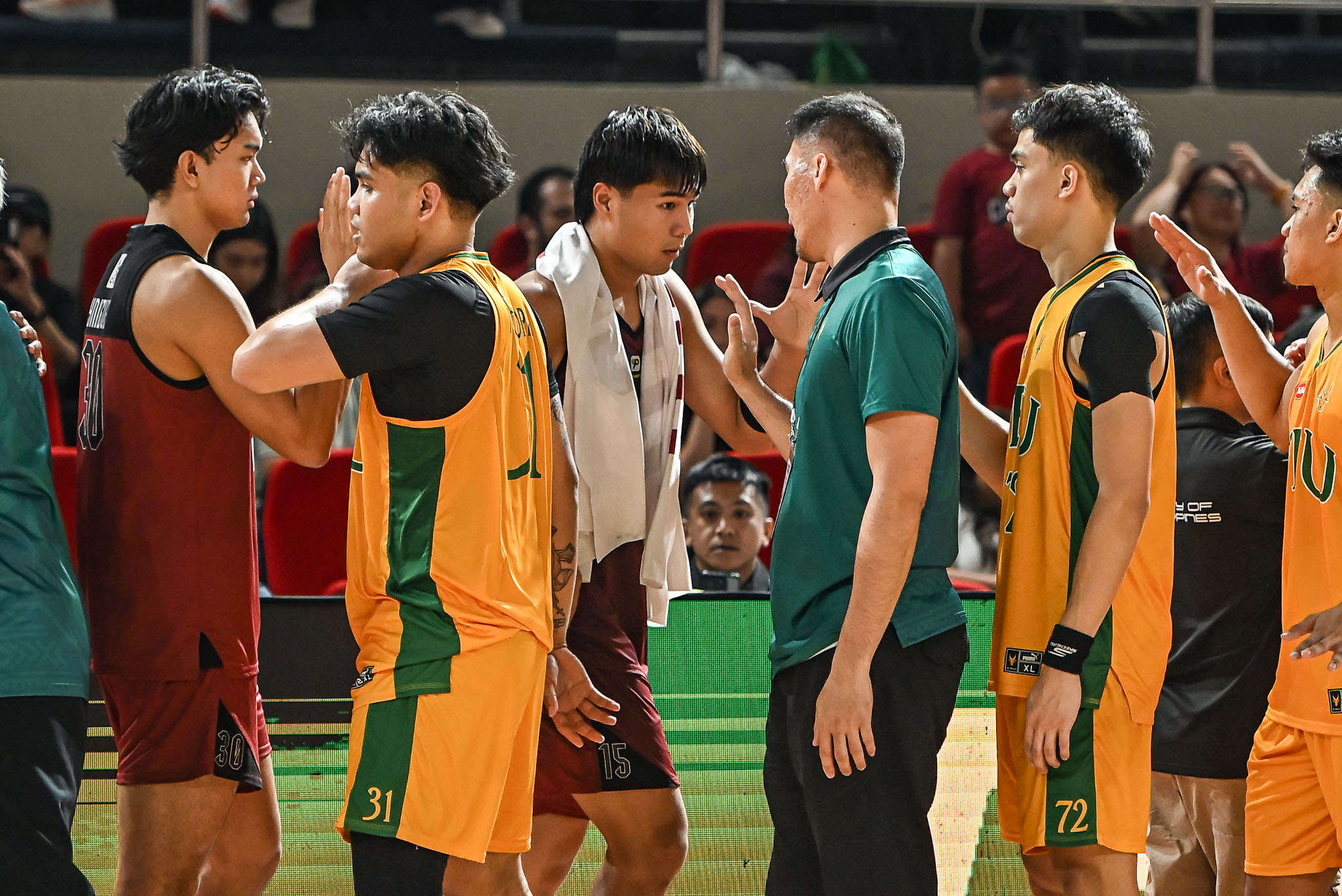 UAAP-89-MBB-FEU-vs.-UP-Veejay-Pre-1664 Pasaol, Mongcopa embrace bittersweet reunion with former teammate Pre Basketball FEU News UAAP - philippine sports news