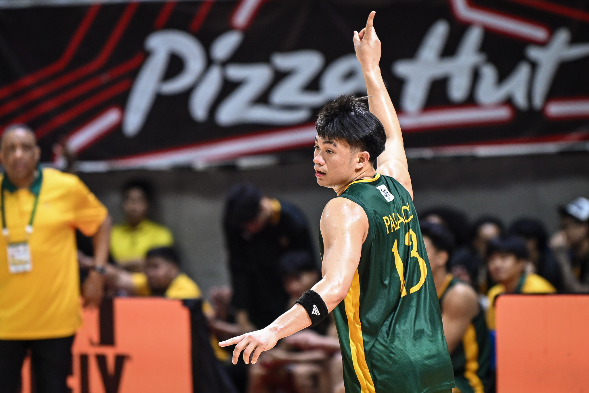 Janrey Pasaol delivers a clutch triple to help Far Eastern University fend off Adamson University in UAAP Season 89 Men's Basketball action