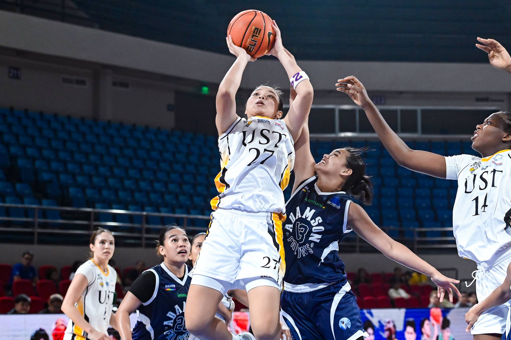 UAAP89-WBB-UST-vs-ADU-COI-DANGANAN-4210 UST overwhelms Adamson, stays unbeaten in UAAP Women's Basketball AdU Basketball News UAAP UST - philippine sports news