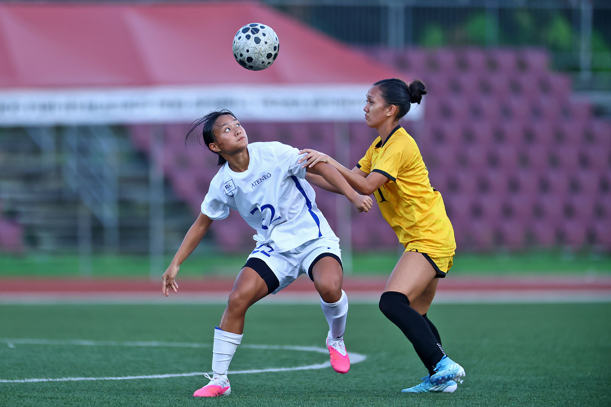 UAAP89-WFB-Jada-Bicierro-Jannah-Santerva-2 Rae Tolentino's equalizer vs UST boosts Ateneo's UAAP women's football semis hopes ADMU Football News UAAP UST  - philippine sports news