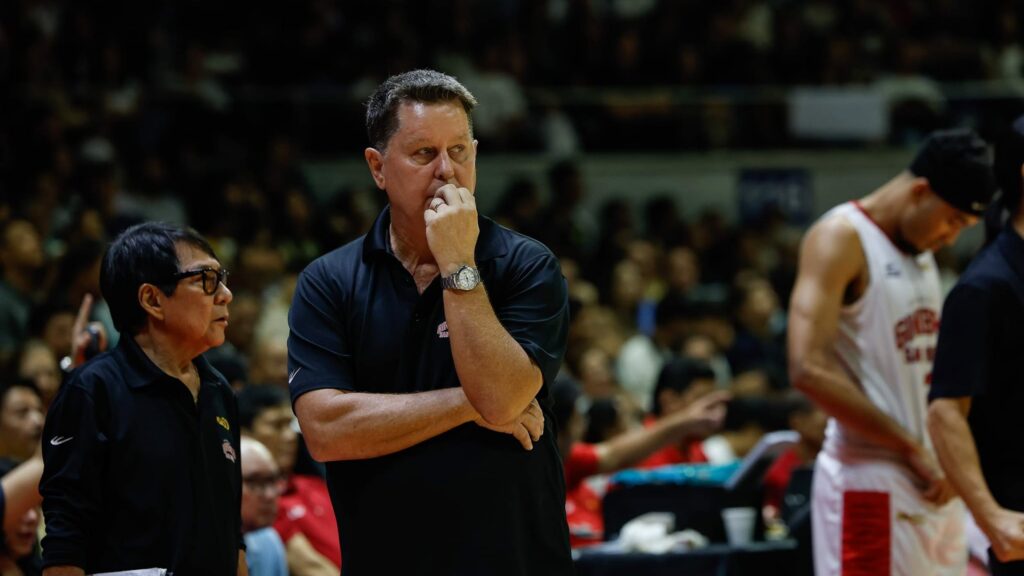 Ginebra head coach Tim Cone during Game 6 of the 2026 PBA Commissioner's Cup Finals - Game 6